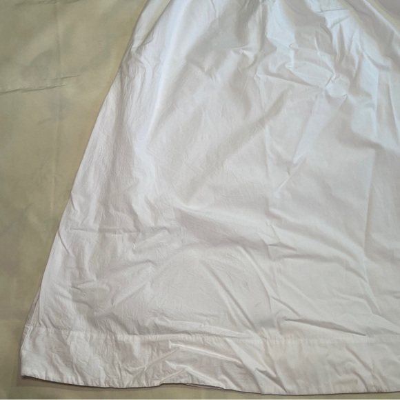 Aritzia- Babaton Fluid Dress Midi Size Large Contour Poplin Black White - Picture 4 of 11